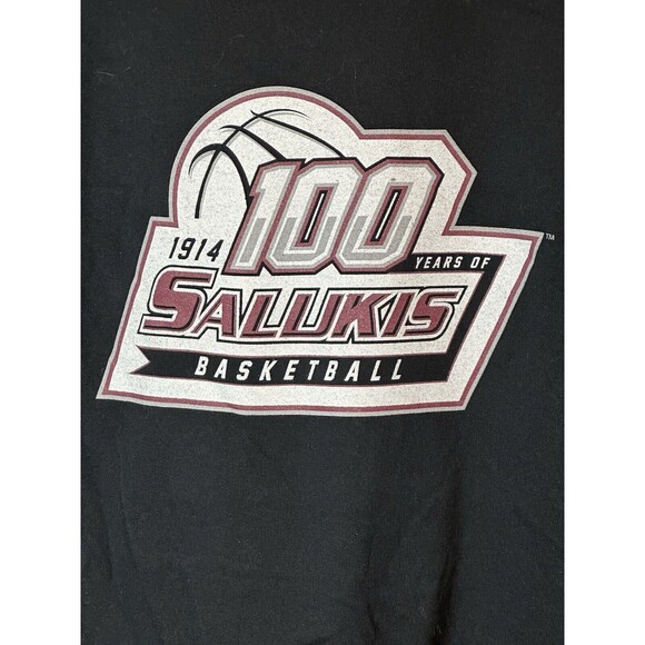 Saluki Basketball T Shirt Mens XL 100 Years Black Graphic Front & Back - Picture 2 of 5